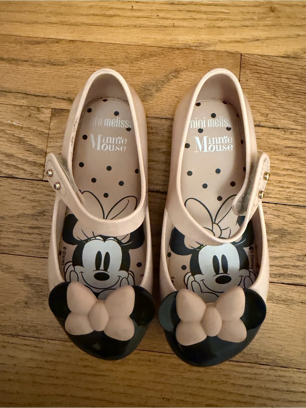 Mini Melissa Girls' Pink Minnie Mouse Mary Jane Shoes